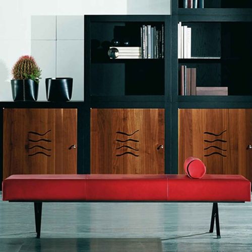 Banc contemporain - DORMEUSE - ESTEL - en chêne / bois / en cuir