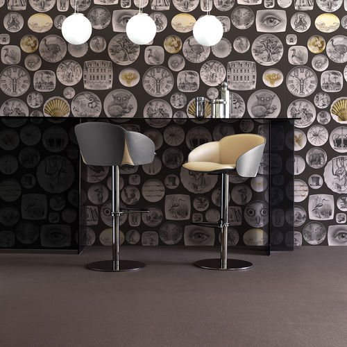Tabouret contemporain - ELECTA BAR BT - fasem - en cuir / en hêtre / en contreplaqué