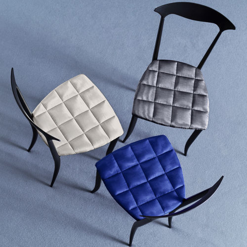 Chaise de salle à manger contemporaine - CHARME - fasem - d'intérieur / en tissu / en cuir
