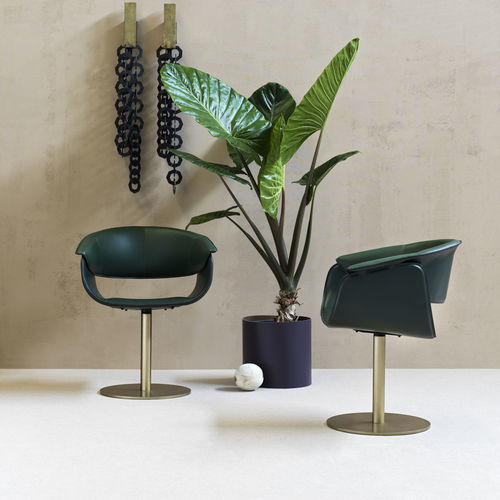 Chaise contemporaine - AIRLUX BT - fasem - d'intérieur / en cuir / avec piètement en acier