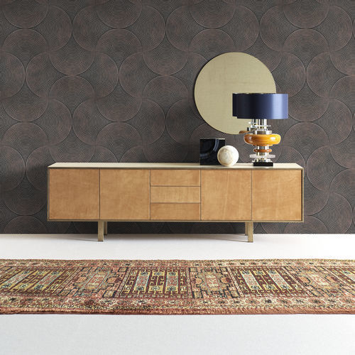 Buffet contemporain - ALIANTE - fasem - en bois / en cuir / avec tiroirs
