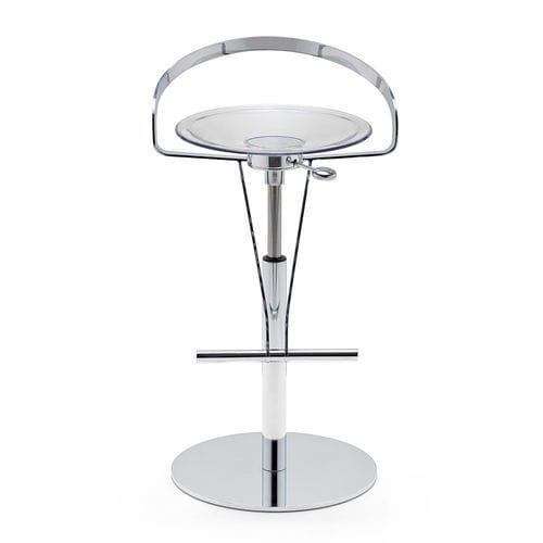 Tabouret contemporain - CAYMAN BAR POLI BT - fasem - en polycarbonate / avec piètement en acier / piètement central