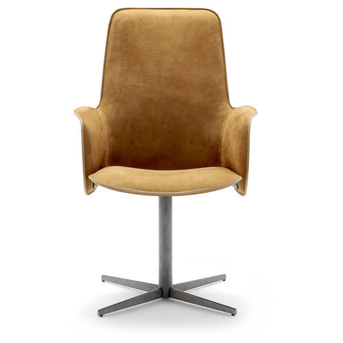 Chaise de bureau contemporaine - ELECTA TALL BC - fasem - d'intérieur / en cuir / en bois