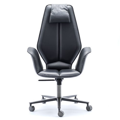 Fauteuil de direction contemporain - FOSCA BIG TALL ABW - fasem - en cuir / en acier / avec repose-tête