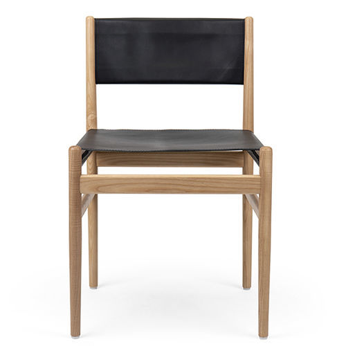 Chaise contemporaine - LEAF EST - Fenabel- The heart of seating - d'intérieur / en cuir / en bois massif