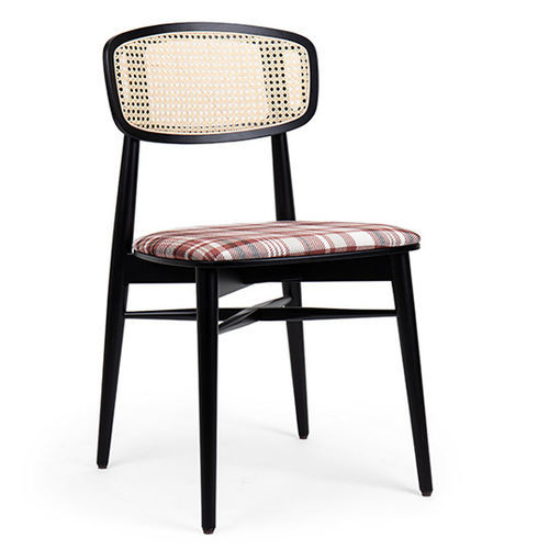 Chaise contemporaine - DONASELLA EST TP WICKER - Fenabel- The heart of seating - d'intérieur / en tissu / en bois
