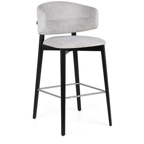 Chaise de bar contemporaine - COFFEE EST - Fenabel- The heart of seating - d'intérieur / en tissu / en bois