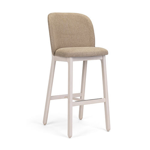 Chaise de bar contemporaine - ARCO - Fenabel- The heart of seating - d'intérieur / en tissu / avec piètement en bois