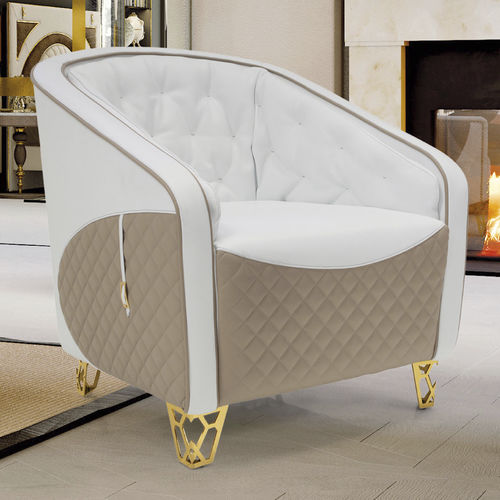 Fauteuil contemporain - Hampton - Formenti - en tissu / en cuir / multicolore