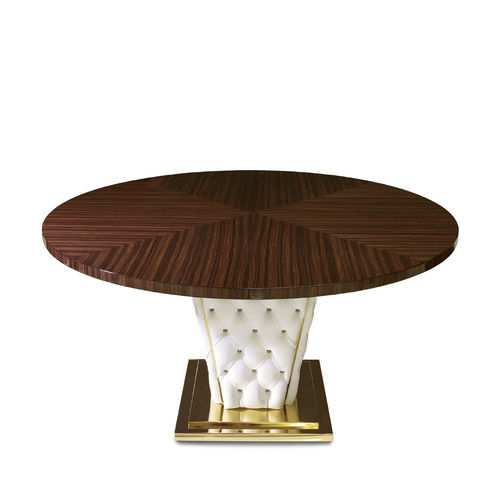 Table contemporaine - SPIRIT - Formenti - en bois / avec piètement en métal / avec piètement en cuir