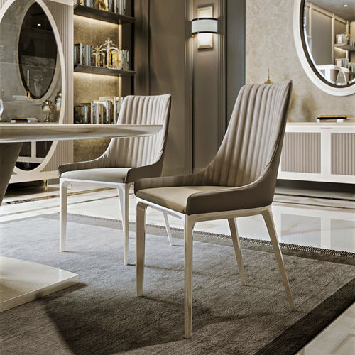 Chaise de salle à manger contemporaine - Windsor - Formenti - d'intérieur / en tissu / en cuir