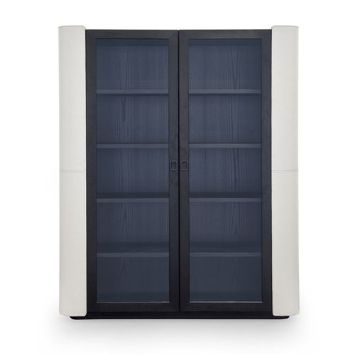 Bibliothèque contemporaine - DOWNTOWN  - Formitalia Group - en bois / en cuir / vitrée