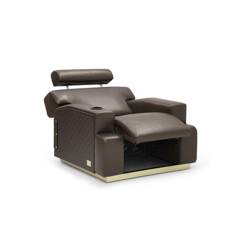 Fauteuil contemporain - BORBON - Formitalia Group - en cuir / avec repose-pieds / inclinable