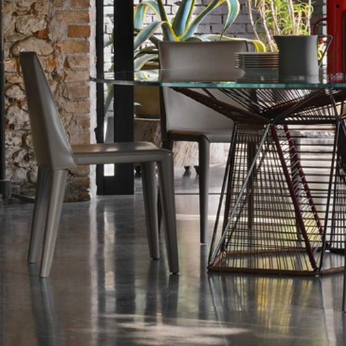 Chaise contemporaine - Dindi - Frag - d'intérieur / en cuir / tapissée