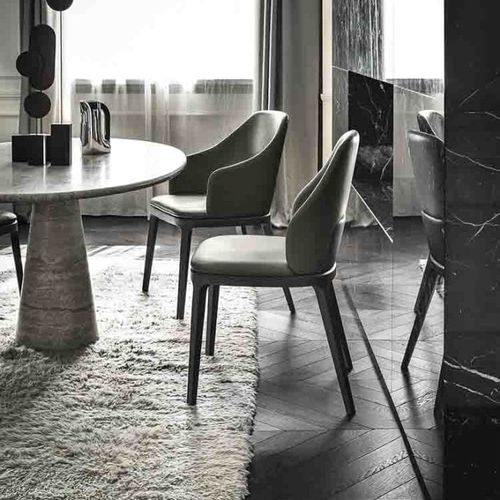 Chaise contemporaine - Doa - Frag - d'intérieur / en tissu / en cuir