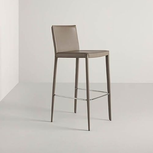 Chaise de bar contemporaine - Lilly C - Frag - d'intérieur / en cuir / avec piètement en acier