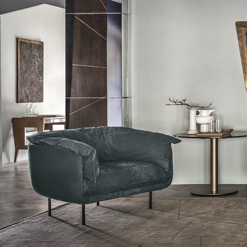 Fauteuil contemporain - Winnie - Frag - en tissu / en cuir / en acier