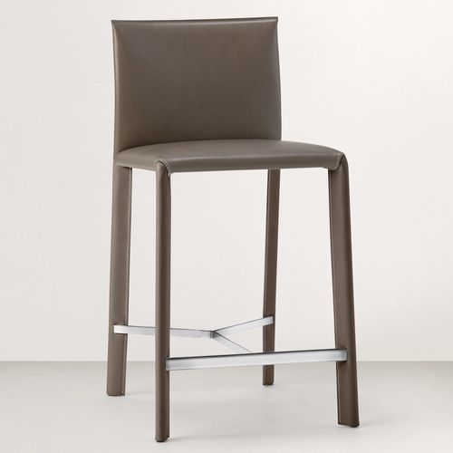Chaise de bar contemporaine - Blyn C - Frag - d'intérieur / en cuir / avec piètement en cuir