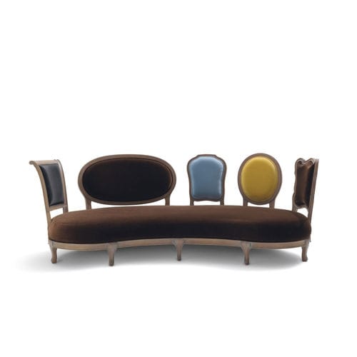 Banquette de style - BACK TO BACK - 5306 - Fratelli Boffi - en tissu / pour hôtel / avec dossier