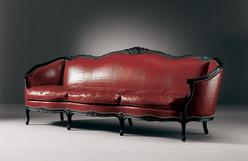 Canapé de style - NARCISO 105.3 - Fratelli Boffi - en cuir / rouge / pour hôtel