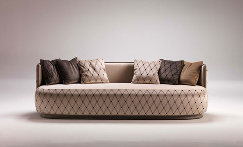 Canapé contemporain - KIR ROYAL 6101/3 - Fratelli Boffi - en tissu / à coussins / beige