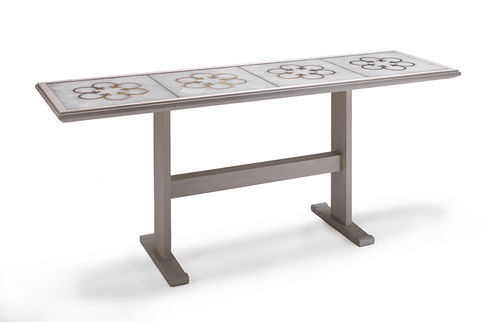 Table mange-debout contemporaine - FOUR QUATREFOILS 6949 - Fratelli Boffi - en bois / avec piètement en bois / rectangulaire