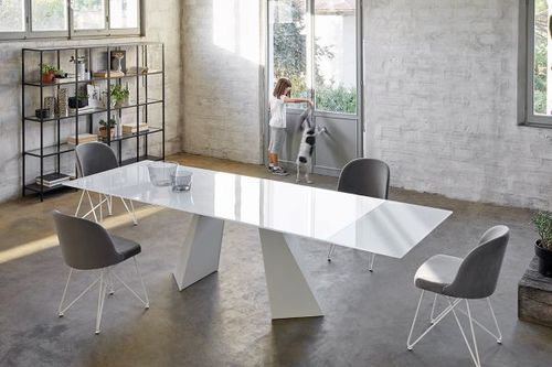 Table contemporaine - T55 PORTLAND - Friulsedie Sud by Dalmasson - en métal / avec piètement en métal / rectangulaire