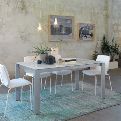 Table contemporaine - T91 ZENITH - Friulsedie Sud by Dalmasson - en métal / en stratifié / en pierre