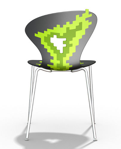 Chaise contemporaine - BIG BANG - Gaber - en métal peint / empilable / résidentielle