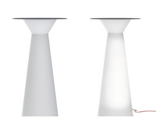 Table mange-debout contemporaine - ROLLER - Gaber - en polymère / ronde / lumineuse