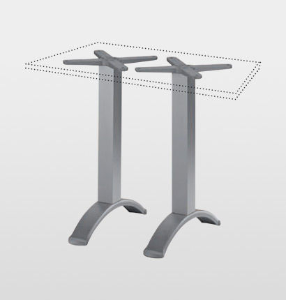 Pied de table en aluminium - BG2J - Gaber - contemporain / double / professionnel