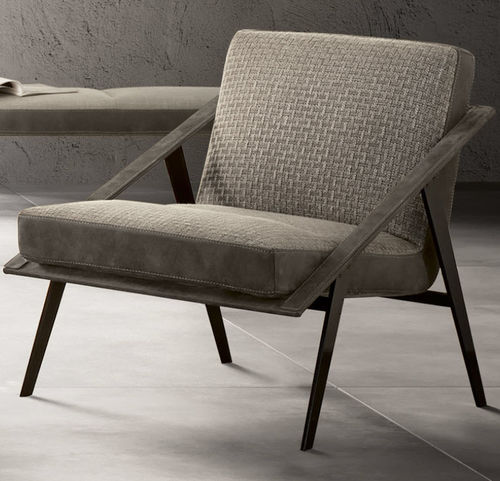 Fauteuil contemporain - EVELYN - Gamma Arredamenti International - en cuir / en métal