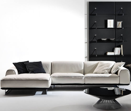 Canapé modulable - BRANDY - Gamma Arredamenti International - contemporain / en cuir / blanc