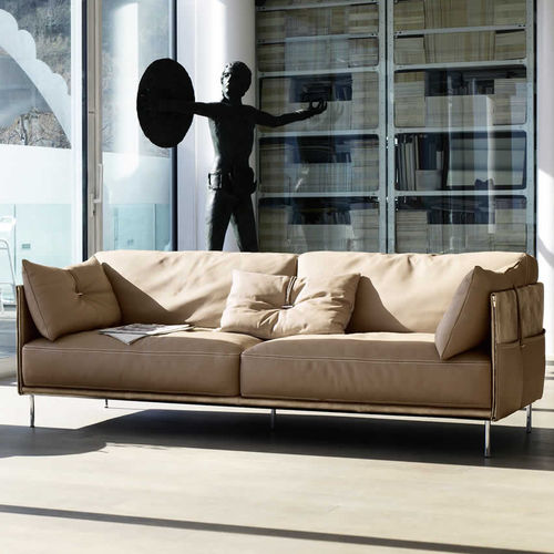 Canapé modulable - JACK - Gamma Arredamenti International - contemporain / en cuir / beige