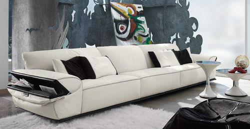 Canapé modulable - LIMOUSINE - Gamma Arredamenti International - contemporain / en cuir / marron