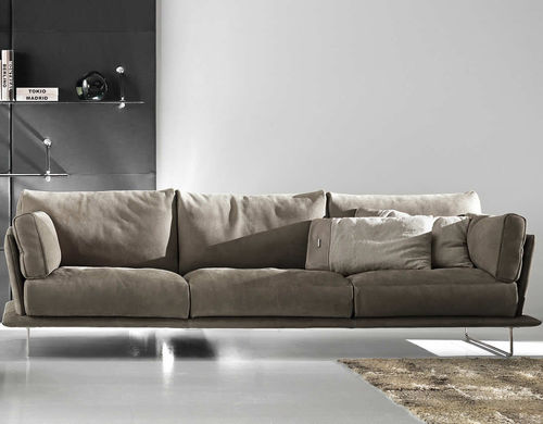 Canapé modulable - VESSEL - Gamma Arredamenti International - contemporain / en cuir / beige