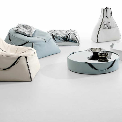 Table basse contemporaine - T08 - Gamma Arredamenti International - en acier inoxydable / en polyuréthane / ronde