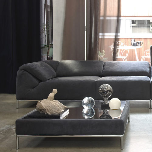 Table basse contemporaine - T13 - Gamma Arredamenti International - en acier inoxydable / en polyuréthane / carrée