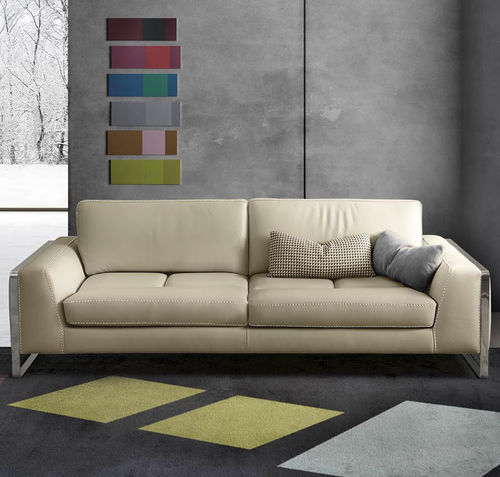 Canapé modulable - LAGUNA - Gamma Arredamenti International - contemporain / en cuir / beige