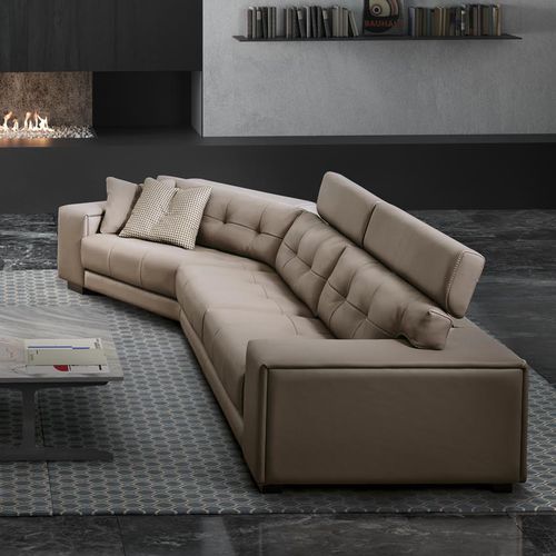 Canapé modulable - SOLEADO - Gamma Arredamenti International - d'angle / contemporain / en cuir