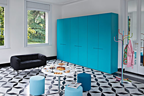 Armoire contemporaine - ATLANTIC - Giellesse di Galli Luigi eAlessandro e C. - en bois laqué / en chêne / en bois laqué mat
