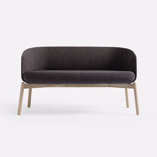Canapé contemporain - LOW NEST - + HALLE - en tissu / marron / noir