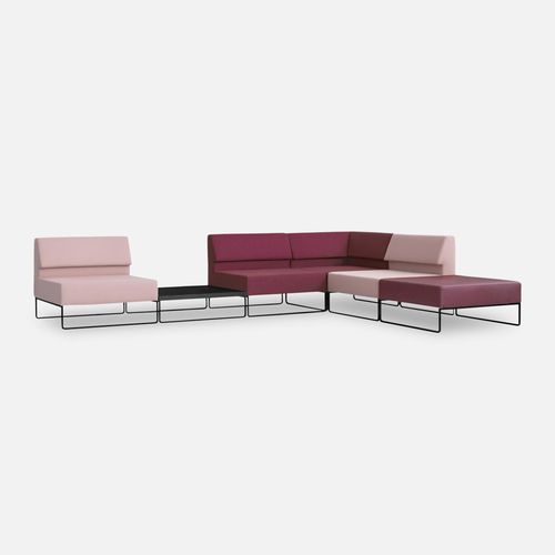 Canapé d'angle - COUCH - + HALLE - modulable / contemporain / en tissu