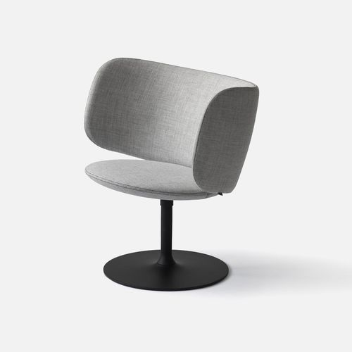 Chaise visiteur contemporaine - STELLA - + HALLE - d'intérieur / en tissu / en cuir