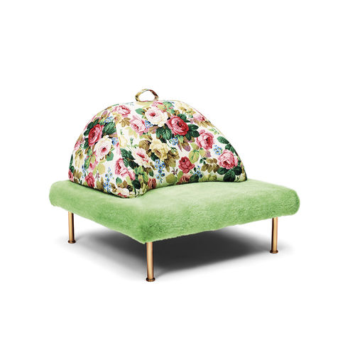Chauffeuse contemporaine - WINBLEDON - Gufram - en tissu / ergonomique / verte