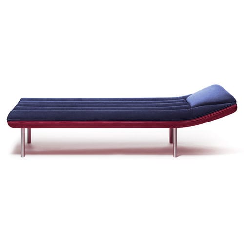 Chaise longue contemporaine - BLOW - Gufram - en tissu / en acier / bleue