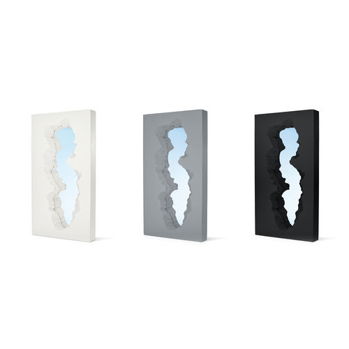 Miroir mural - BROKEN - Gufram - sur pied / contemporain / rectangulaire