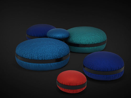 Pouf contemporain - TONY - Gufram - en tissu / rond / professionnel