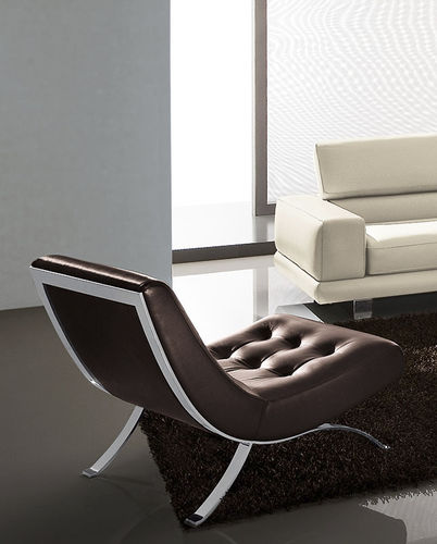 Chauffeuse contemporaine - VINTAGE - Gurian - en cuir / en métal / de salon