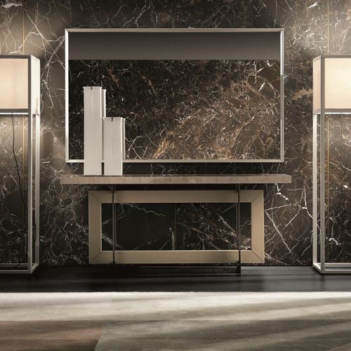 Console contemporaine - BLADE - Haute Couture by Costantini Pietro - en bois / avec piètement en bois massif / avec piètement en métal